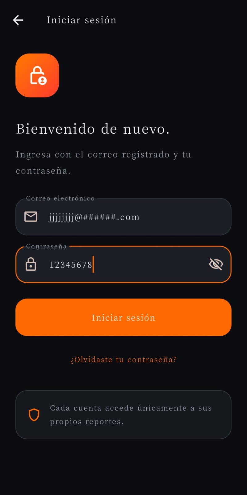 Pantalla de ATALAYA 24H: Inicia sesión